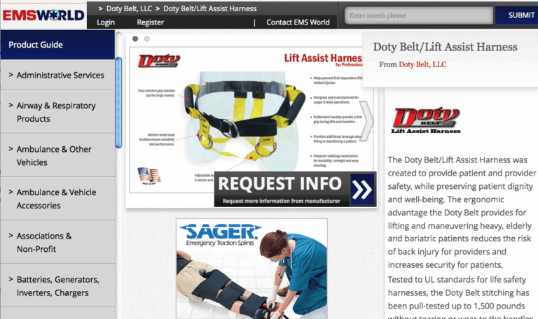 Emergency Medical Services World profiles Doty Belt